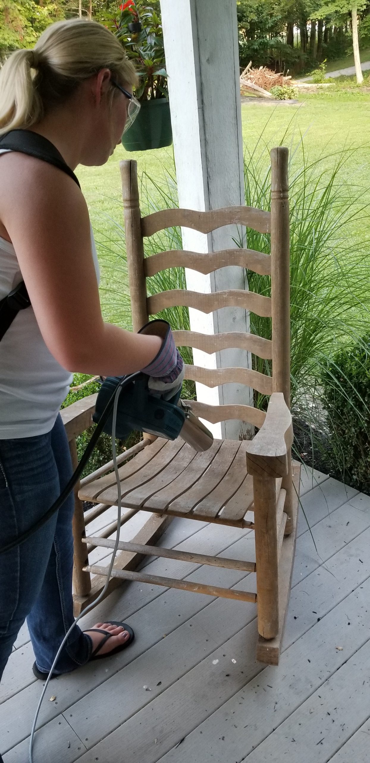 Wooden Chair Sanitizing